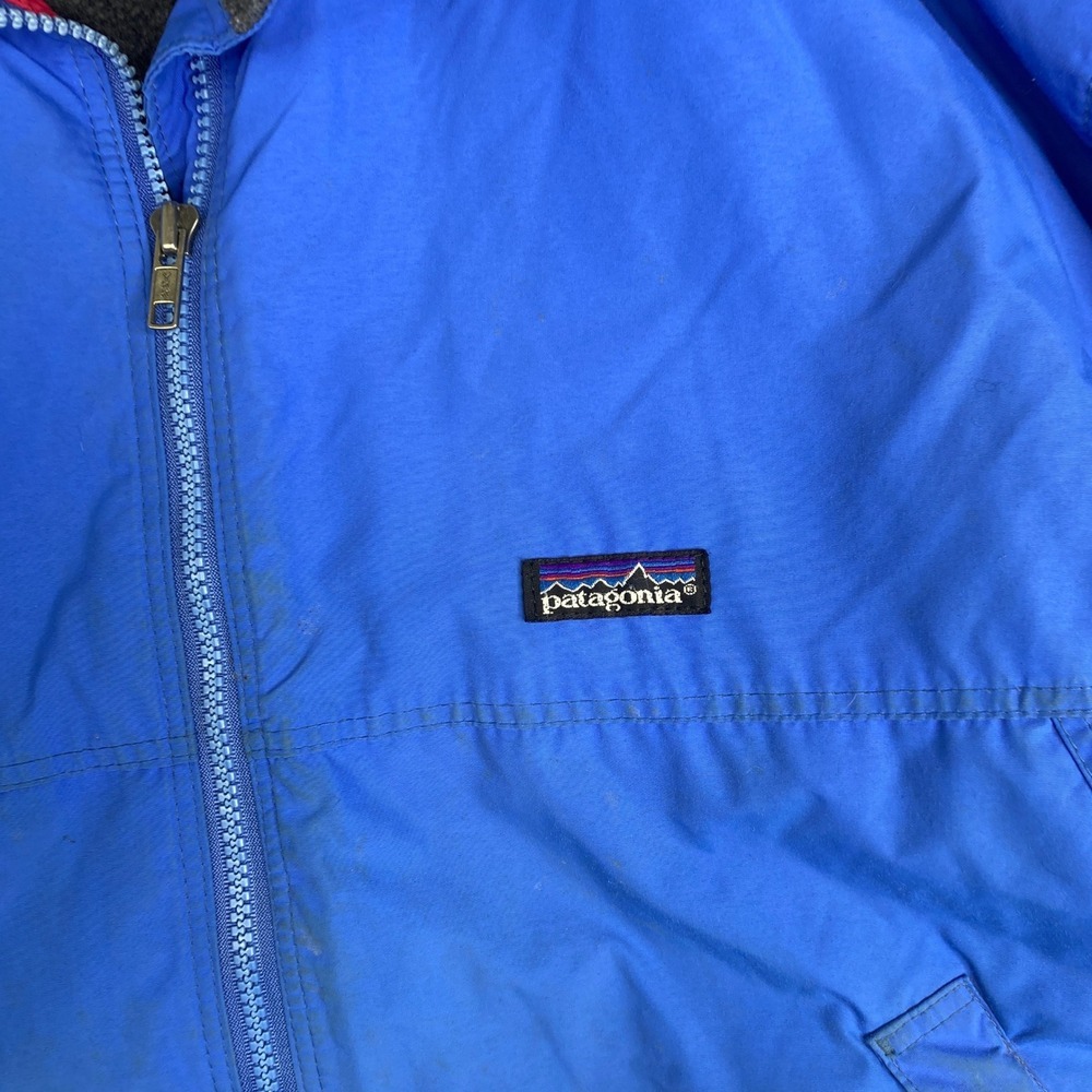 Patagonia Shelled Synchilla Jacket Mens L Blue Fleece Lined USA Style 28121 90s - Picture 5 of 13